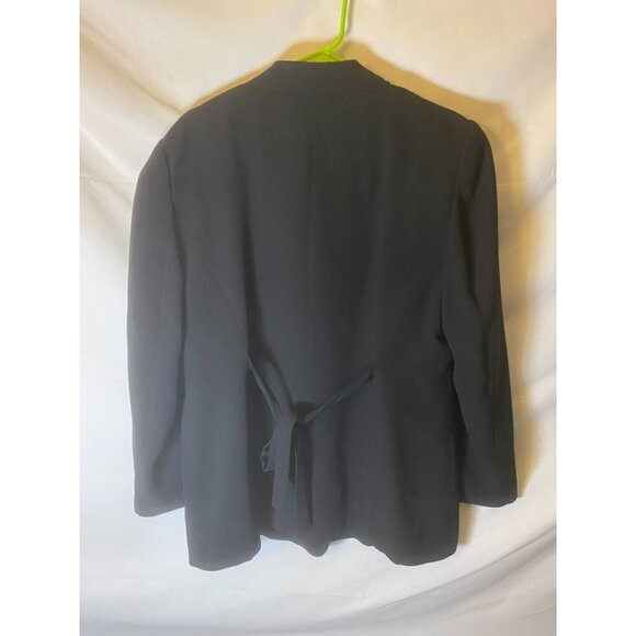 August Max Womens Size 16 Xl Black Business Blazer Jacket Black Structured Nice - Picture 2 of 2
